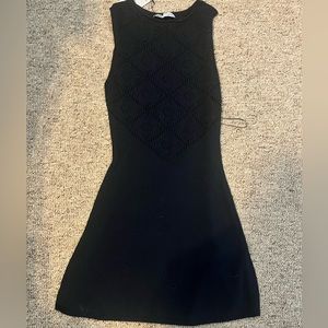 Navy knit mini dress. New with tags. Size Small